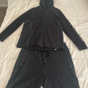 Armani Exchange Charcoal Gray Hoodie Set